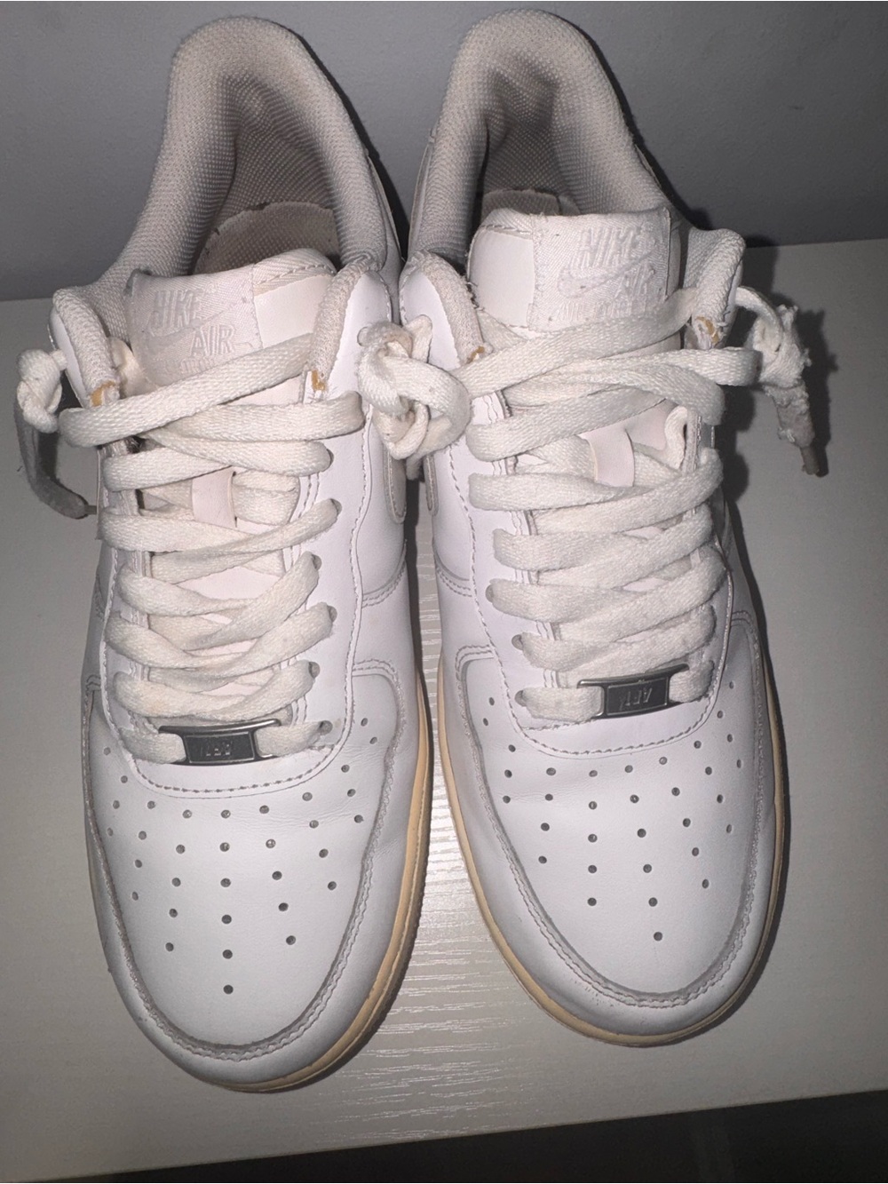 Nike White Low-Top Sneakers with Cream Trim